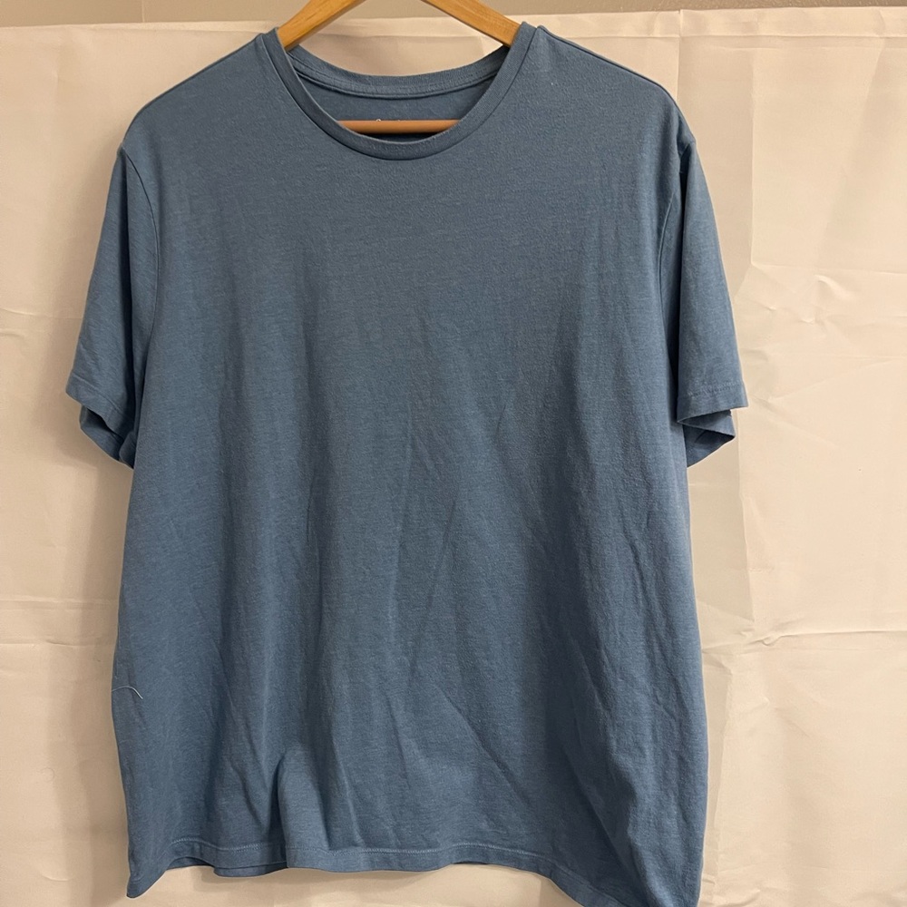 Goodfellow & Co Solid Navy Light Blue T-Shirt (XL)
